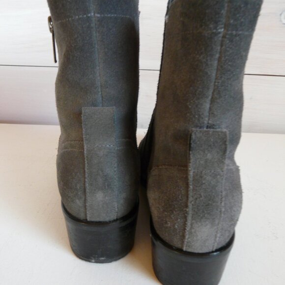 Ladies Cole Haan Grand OS Zip Boots 7 B Gray Suede Ankle Boots - Picture 4 of 13